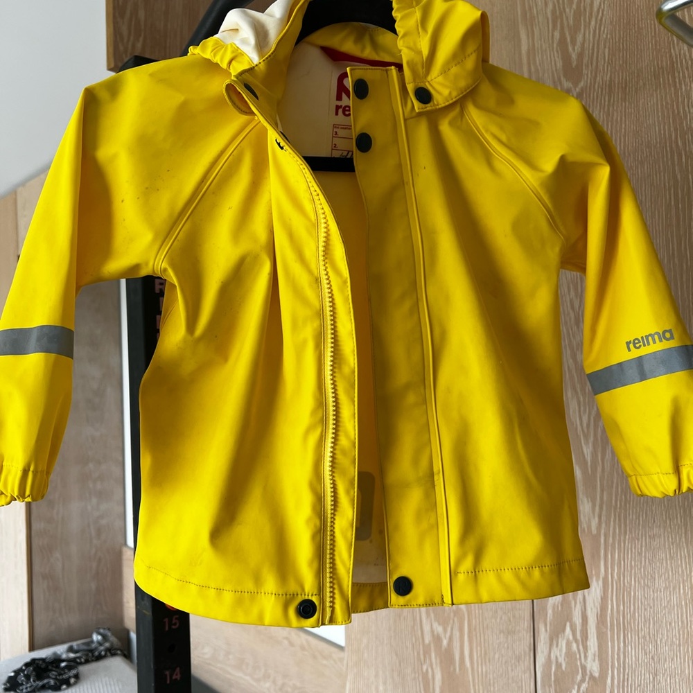 Vibrant Yellow Waterproof Raincoat with Reflective Stripes